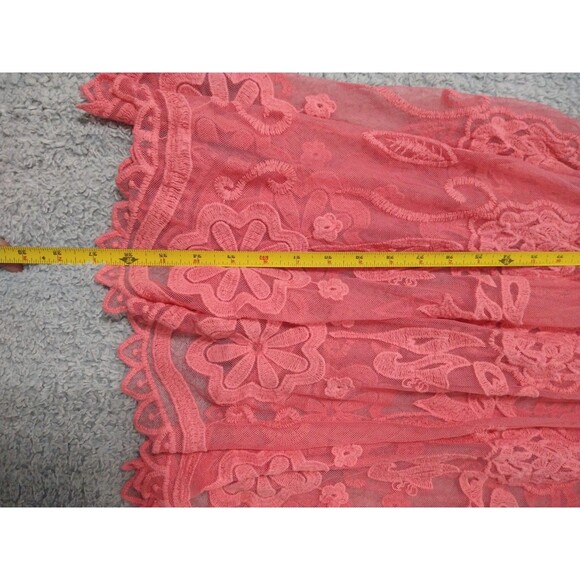 Lane Bryant Flared Embroidered Sheer Floral Top 26/28 Boho Feminine Cottagecore - Picture 8 of 10